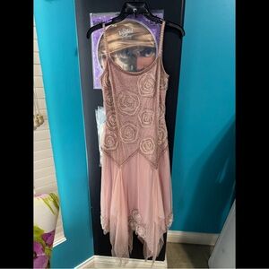 Sue Wong Pink Asymmetrical Dress